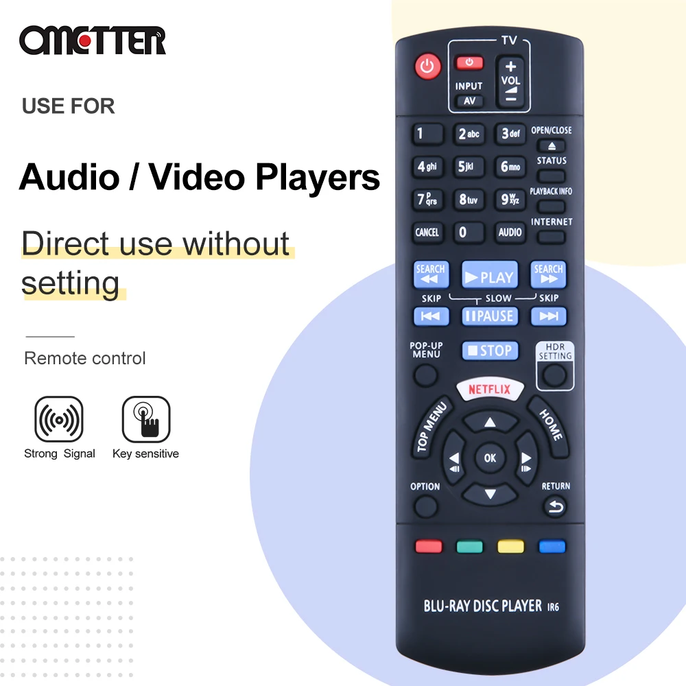 Adatto per Panasonic Eluga Ray blu-Ray DVD Remote Control muslimex DP-UB820 DP-UB824 DP-UB820K DP-UB820-K