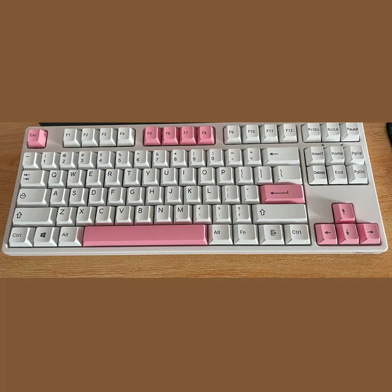 Teclado mecânico minimalista com tema personalidade branco/roxo/azul/rosa 143 teclas altura cereja pbt sublimação