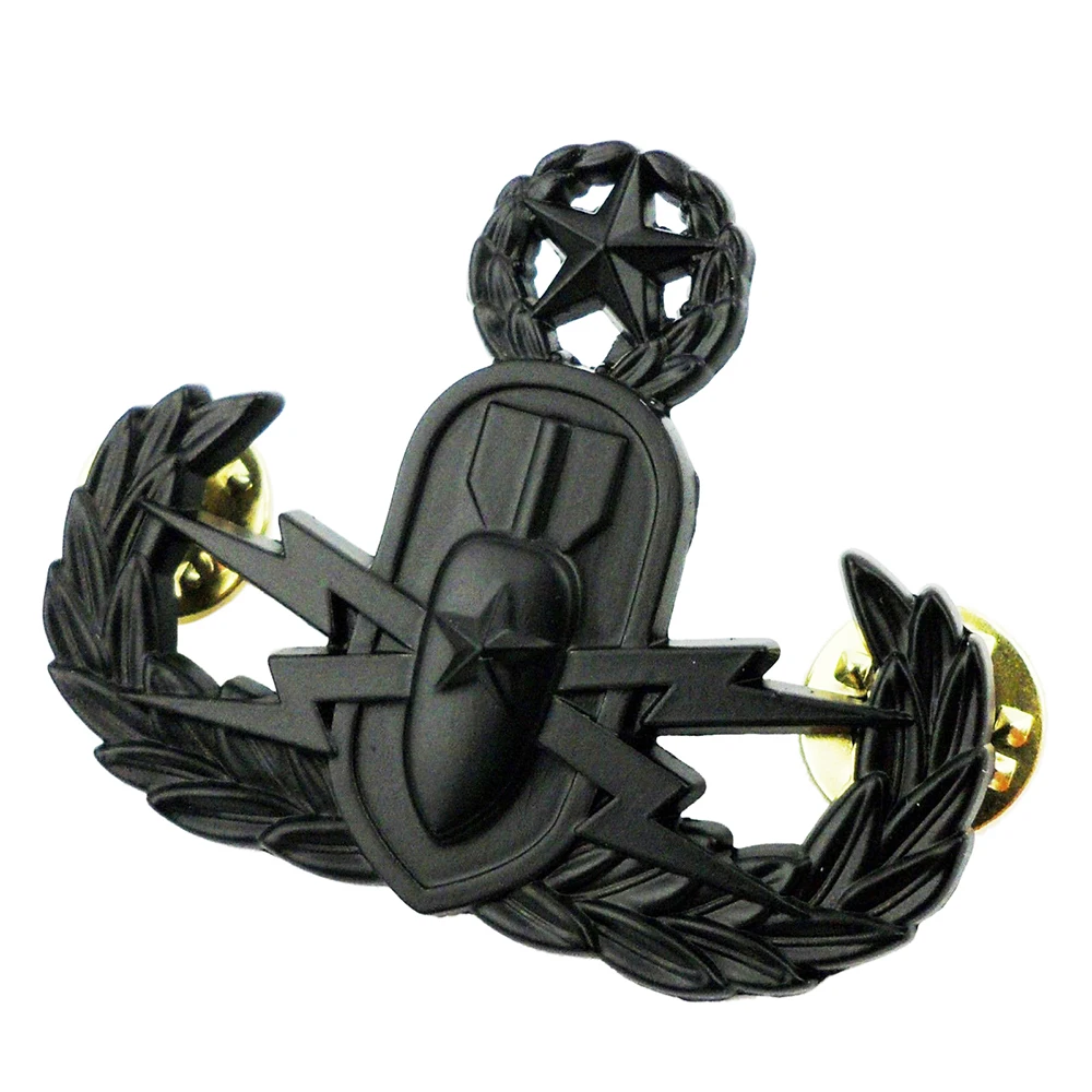 US EXPLOSIVE ORDNANCE DISPOSAL EOD MASTER BADGE PIN INSIGNIA COCKADE BLACK