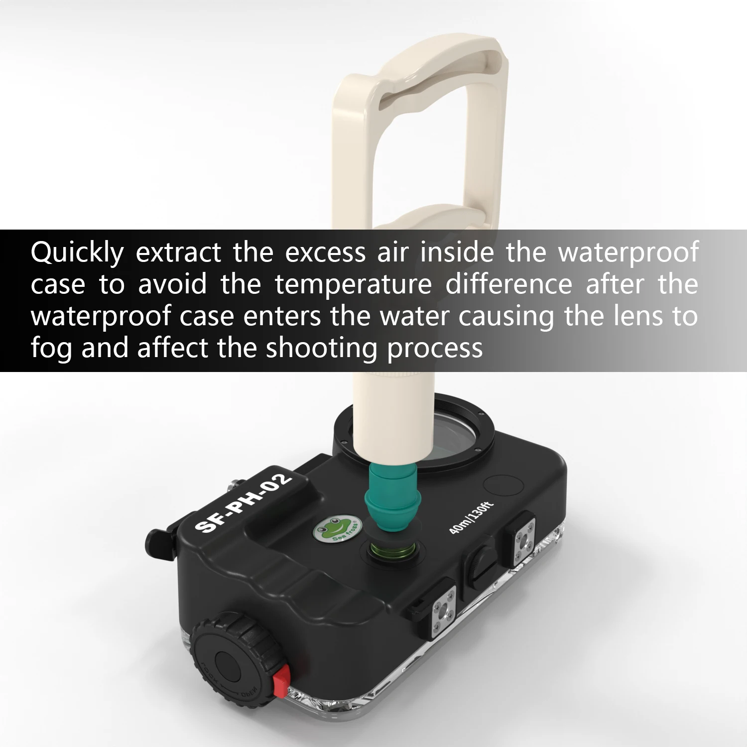 Seafrogs VP100-PLUS Enhanced Version Waterproof Vacuum Pump Handle Test System for Underwater Camera Housing