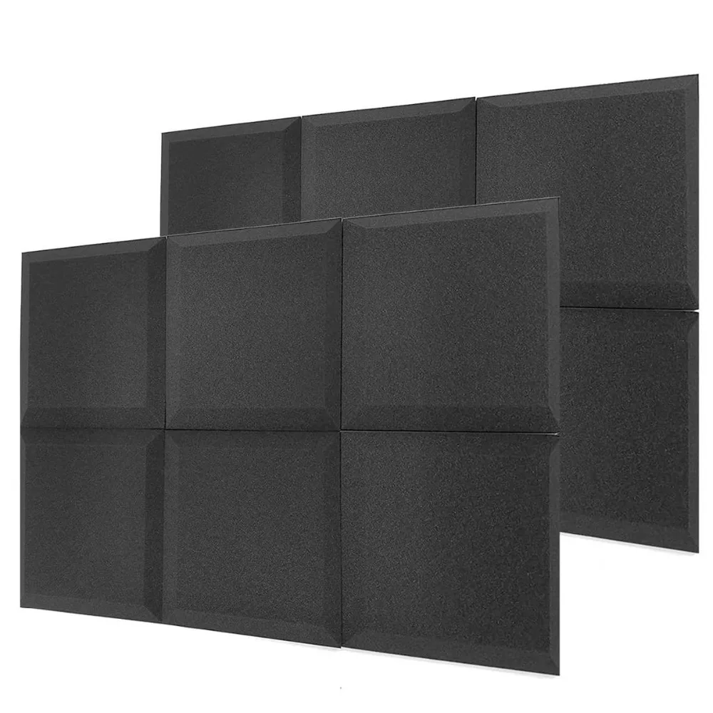 10Pcs 30x30x5cm Sound Absorbing Sponge Acoustic Wall Pad Wall Tiles for KTV Audio Studio Room Soundproof Foam Panel Home Decor