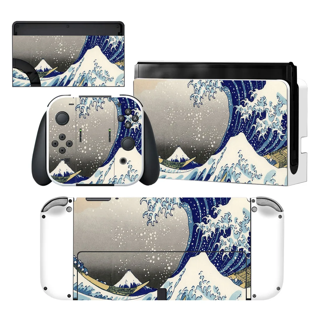 Sea Wave Style Vinyl Decal Skin Sticker For Nintendo Switch OLED Console Protector  Game Accessoriy NintendoSwitch OLED