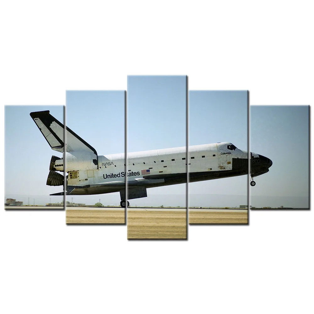 Space Shuttle Columbia 5 Piece Canvas Paintings Modern Poster Wall Art Picture For Home Decoration