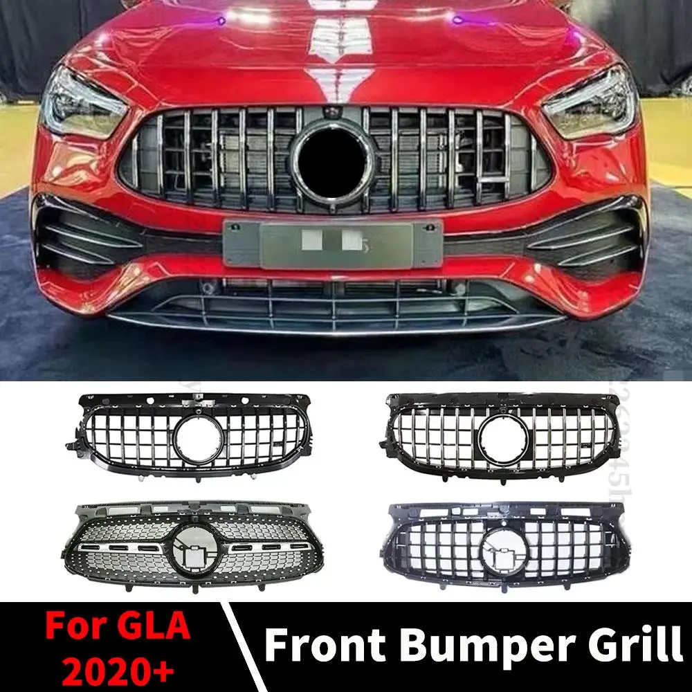 Front Inlet Grille Racing Bumper Grill For Mercedes Benz GLA X156 H247 2020+ Modified Tuning Accessories Facelift Exterior Part