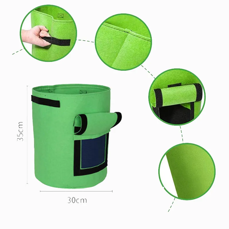 Plant Grow Bags Nonwoven Fabric Garden Potato Pot Greenhouse Vegetable Growing Bags Moisturizing Vertical Tools