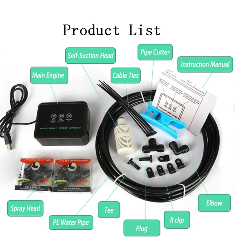 Imagem -03 - Inteligente Reptile Fogger Terrários Umidificador Timer Eletrônico Névoa Automática Rainforest Spray System Kit Controle Sprinkler