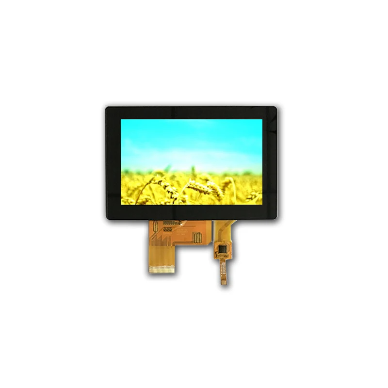 5.0 inch 800*480, ST7262, LVDS/RGB interface, full viewing angle wide operating temperature IPS LCD with capacitive touch panel
