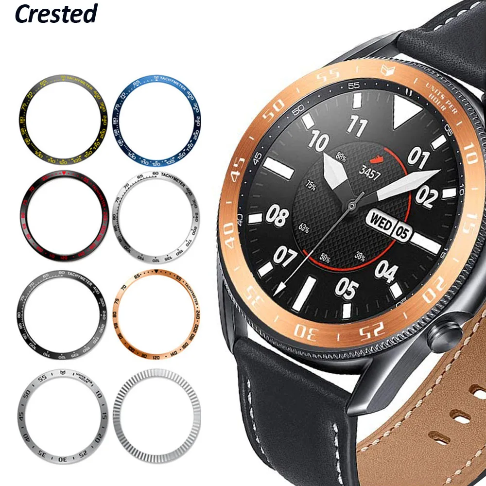 Bezel ring For Samsung Galaxy Watch 3 45mm 41mm/46mm/42mm/Gear S3 Frontier Accessorie sport Anti-fall metal Protector cover Case