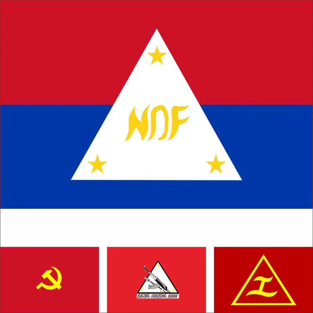 

Philippine Communist Party Flag 3X5ft 90X150cm 60x90cm Kabataang Makabayan 21x14cm National Democratic Front Banner