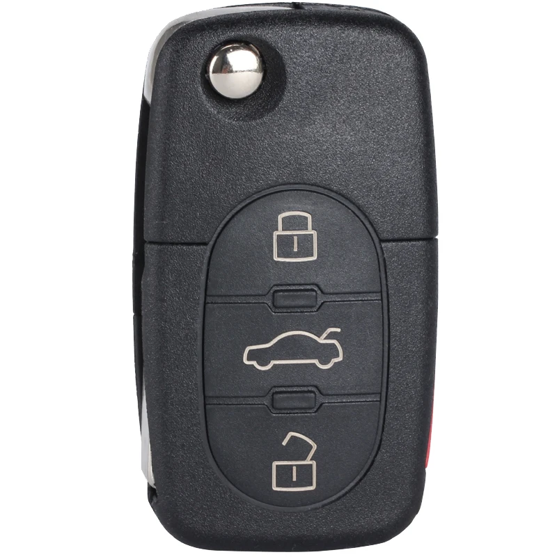 Remote Key Shell 2/3/4 Buttons For Audi TT A2 A3 A4 A6 A8 TT Quattro Blade CR1620/CR2032 Flip Folding Key Holder Car Accessories