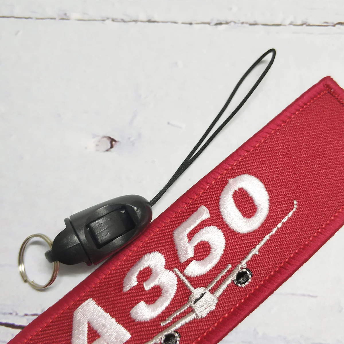 1 Set Red Embroidery Plane Airbus A350 Phone Strap Wrist Strap Lanyard for Keys Gym Phone Case Straps Badge Holder for Aviator