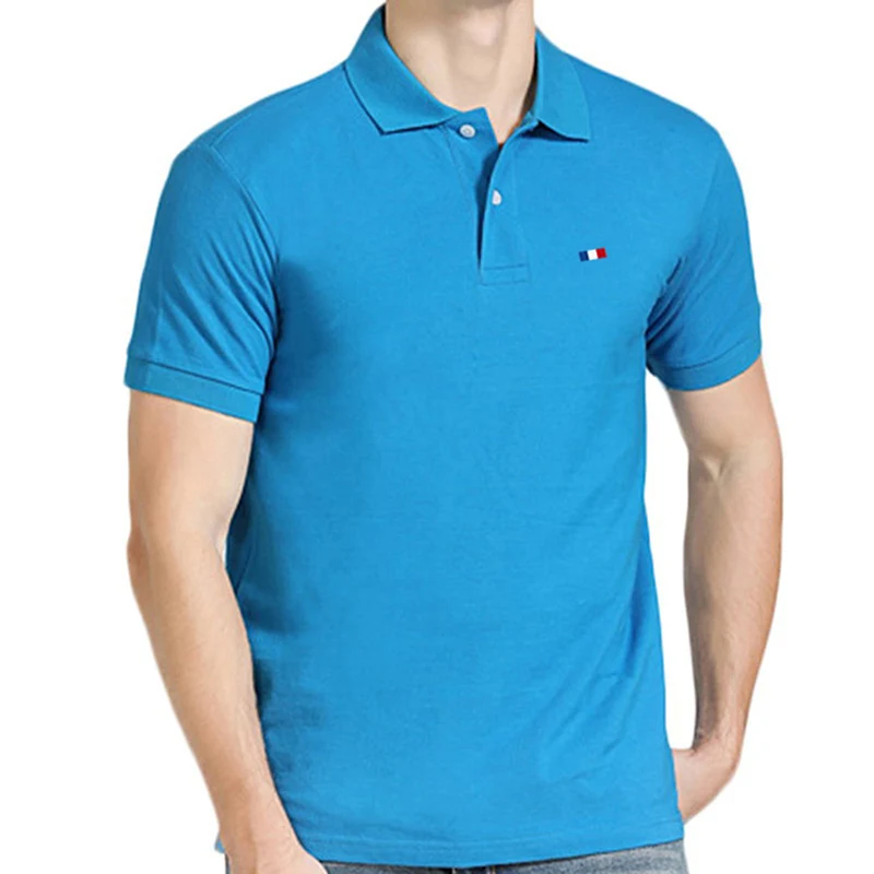 100% Cotton High Quality Summer Men\'s Polo Shirts S-5XL Casual Solid Short Sleeve Polos Homme Fashion Sports Shirt Mens Tops