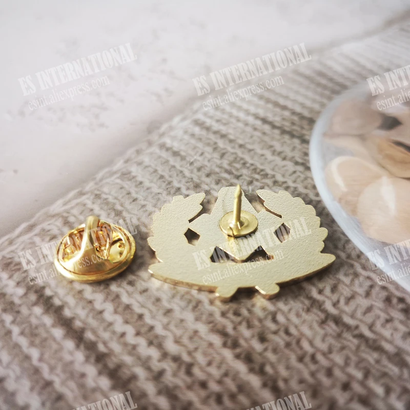 الماسونية التلبيب دبابيس تذكارية شارة ميسون Freemason BLM70 الزيتون فرع السلام الصداقة Size2.6 * 2.3 سنتيمتر سبائك مطلية بالذهب الزنك #3