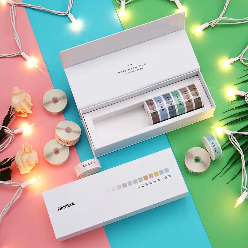 Niimbot Thermal Paper Direct Sticker Labels Roll Strong Adhesive Sticker Clear Printing for Pocket Thermal Printer