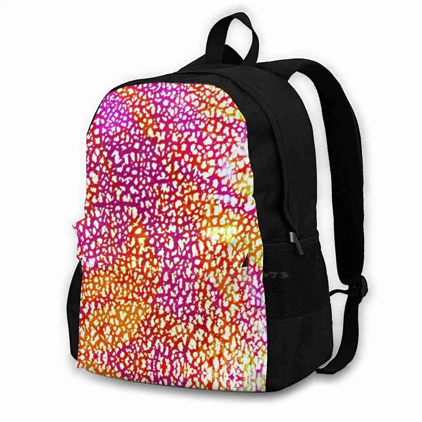 

Colorful Popcorn At The Movies Hot Sale Schoolbag Backpack Fashion Bags Abstract Drawing Graffiti Mural Neon Pop Colors Popcorn