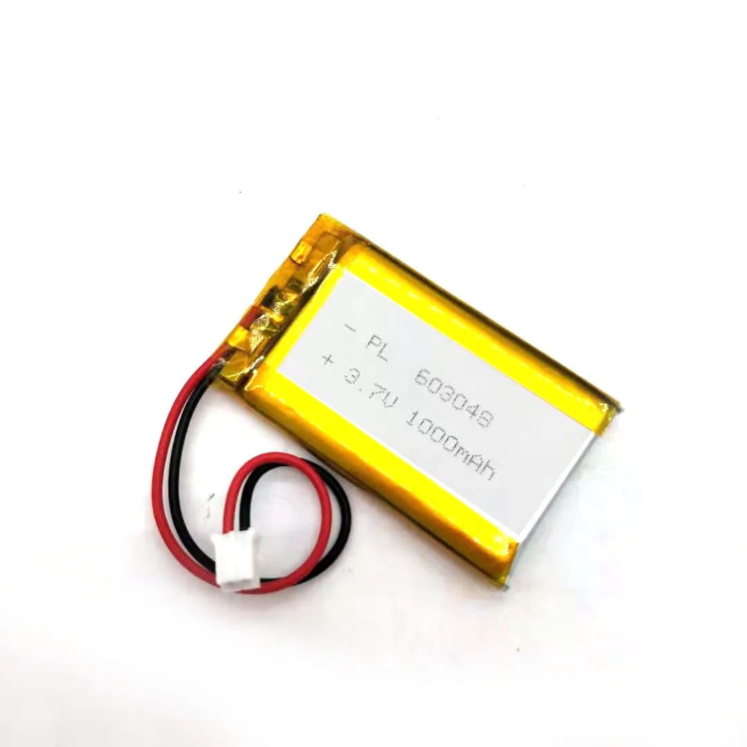 MSDS Verified 2/5/20/200/1000/10000pcs 603048 , Rechargeable 3.7V 1000mAh Li Li-po Lithium Polymer Ion Battery 2 Pin 2.0mm JST