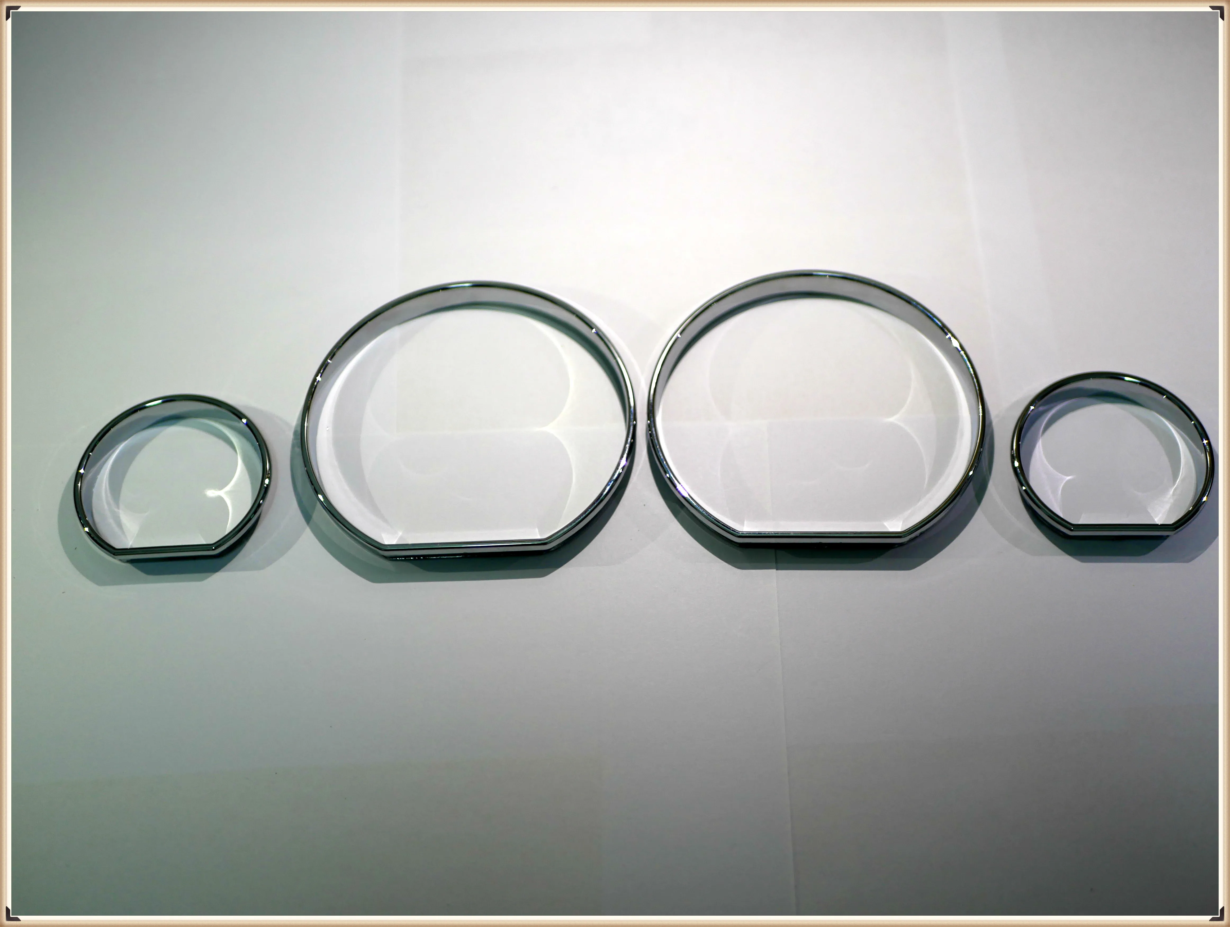 

Chrome Speedometer Gauge Dial Rings Bezel Trim Chrome Tacho Rings for BMW E46 1999-2006