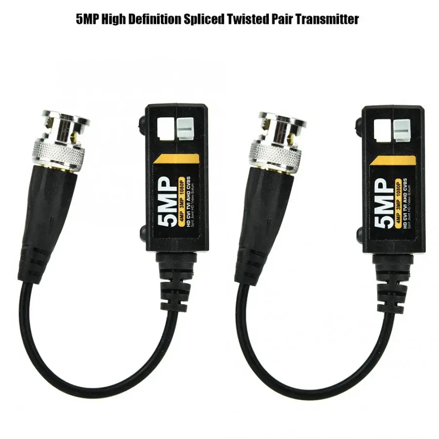 5Pairs/lot 5MP Passive Video Balun High Definition Spliced Twisted Transmitter HD Transceiver for 5MP AHD CVI TVI CVBS Camera