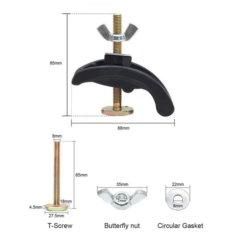 Acessório braçadeira para máquina de gravura cnc, braçadeira para mesa de trabalho e ranhura em t com 10 peças