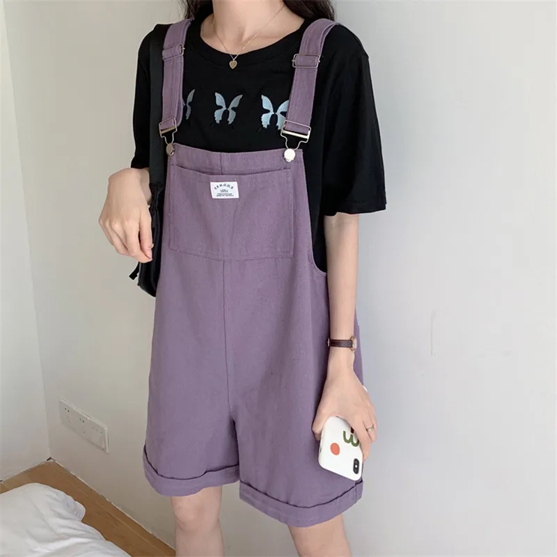 Vintage Purple label Jean Jumpsuit Wide Legs Bib Overalls For Women Drop Crotch Denim Rompers Mori Girl dropping shipping