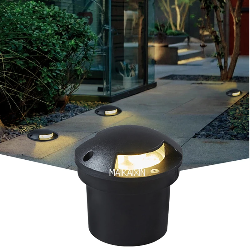 Vodotěsný IP67 LED podzemní lampa outdoorové sad 1/2/3/4 strana 3W5W vložené podlaha pohřben doušek ráhno běžící pás krajina paluba světel