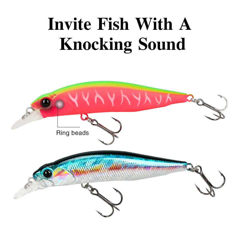 TSURINOYA Jerkbait Suspending Minnow Angelköder 77SP DW101 77mm 8,5g 0,7-0,9m Hecht Barsch Künstliche Hartköder Wobbler Köder – Detail 10