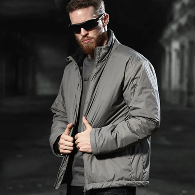 

Winter Men Outdoor Warm Cotton Clothing Heat Reflective Tactical Cotton Jacket Waterproof Hiking Hunting Commuting Cargo Jackets