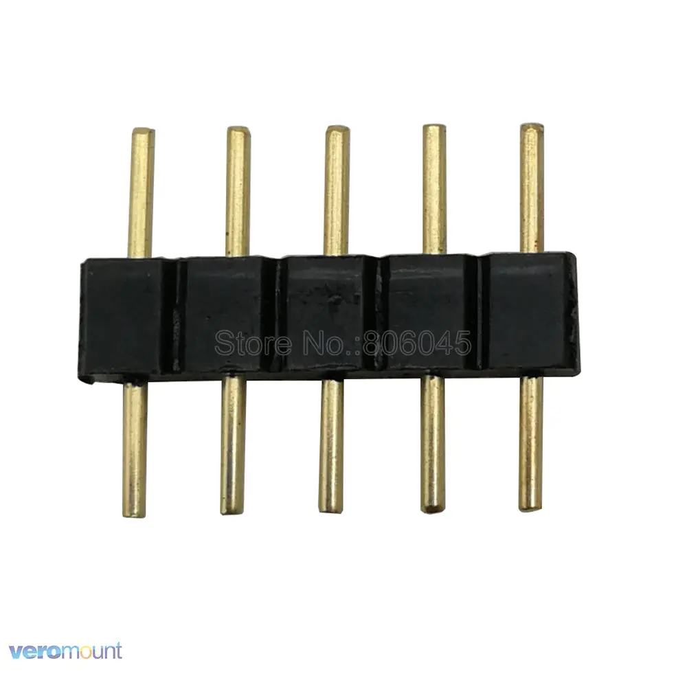 10pcs 5Pin 5-Pin RGBW Connector Adapter Pin Needle Male Female Plug for 5050 RGBW LED Strip Light LED Accessories