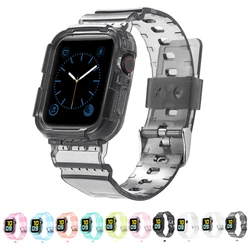 Case+Strap For Apple Watch 9/8/7 45mm 41mm Band Protective Bumper 321 42mm 38mm Bracelet for iWatch Series SE654 40mm 44mm Cover