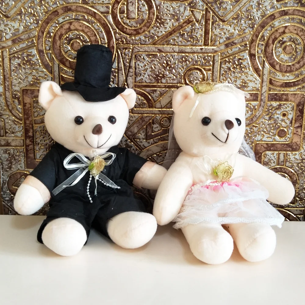 Cartoon Couple Dear Children Stuffed Plush Wedding Gift Lovers Bear