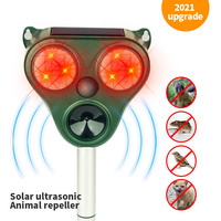 Animal Repeller Solar Power Dog Cat Mole Repellent Infrared Sensor Outdoor Bird Deer Raccoon Scare Repeller Ultrasonic Repellent