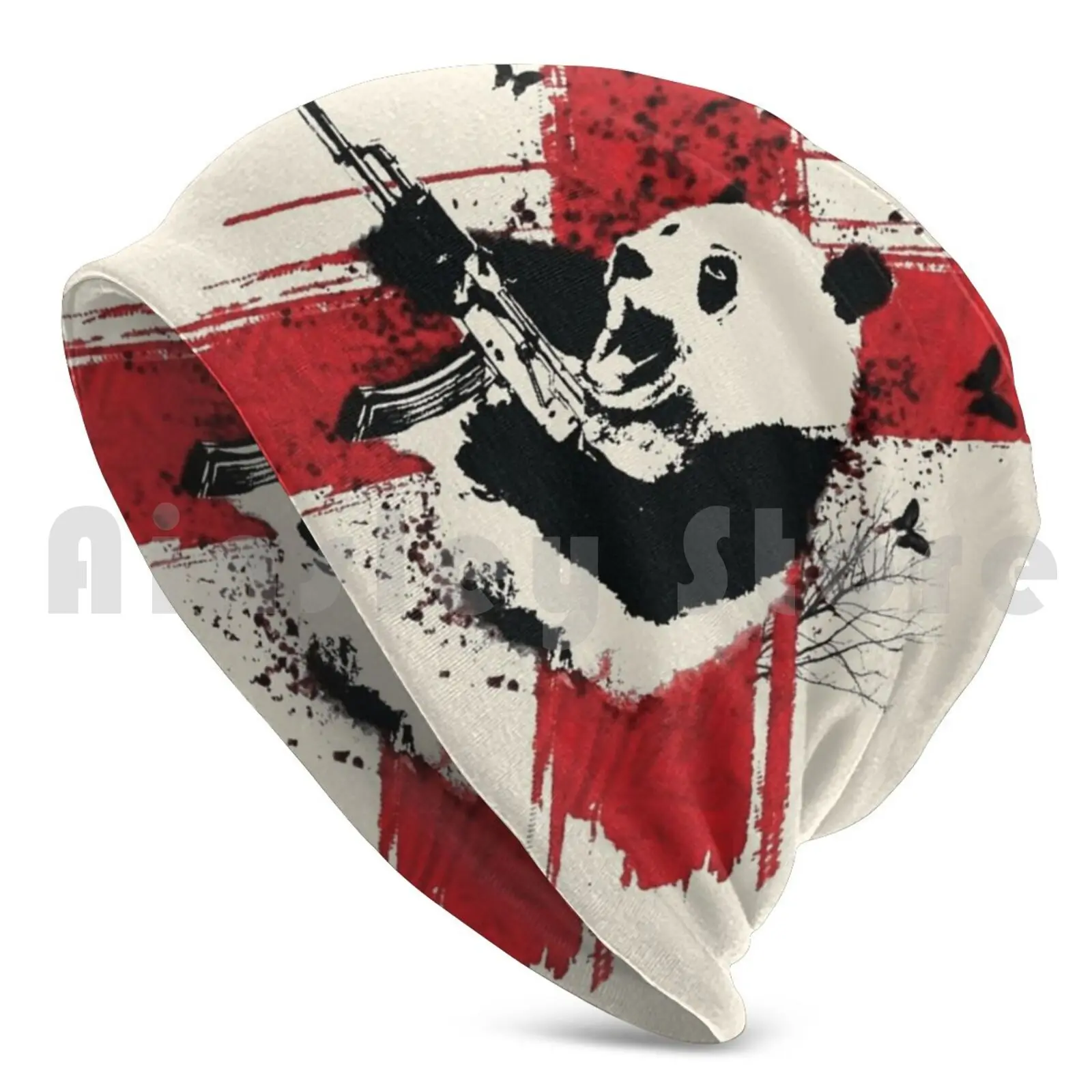 Der Kämpfer Panda Hut Hut Panda Tier Kämpfer kämpft Panda mit Waffen Humor lustig