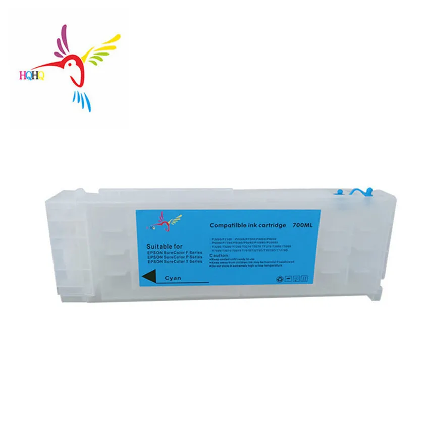 700ML Empty Refillable Ink Cartridge For Epson SureColor T3270D/T5270D/T7270D Installed Stable Chips T6941-T6945