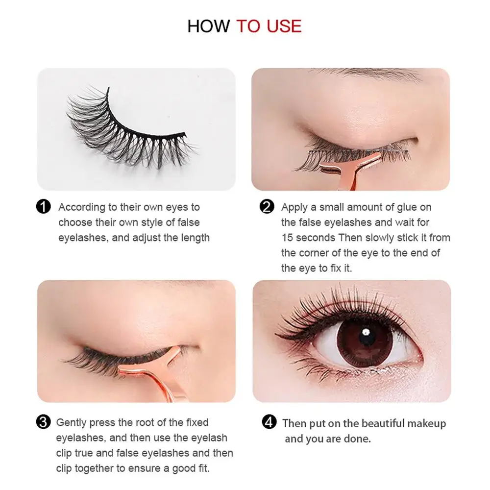 SKONHED 5 Pairs Vrouwen Schoonheid Dikke Lange Wimpers Fuffy Wimpers Valse Wimpers Dramatisch Volume 8D Faux Nertsen