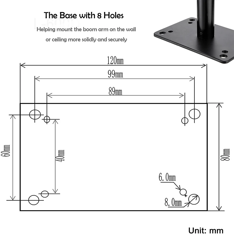 التصوير الفوتوغرافي استوديو صور فيديو 1 متر جدار سقف جبل حامل العلوي مع 1/4 "الموضوع للكاميرا الفيديو جدار جبل