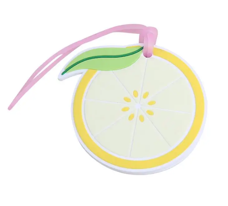 100PCS Wedding favors lemon slice luggage tag creative wedding return gifts travel silicone baggage tags favor SN2747