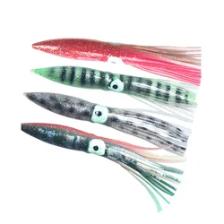 2Pcs/lot high quality Rubber Squid Skirts 11cm 5g Octopus Soft Fishing Lures Tuna Sailfish Baits Colors Soft bait Soft Lures