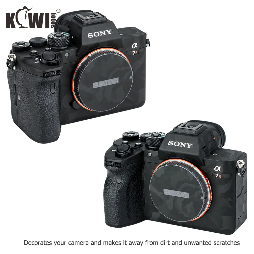 Kiwifotos المضادة للخدش كاميرا الجسم الجلد غطاء حامي فيلم لسوني A7R IV A7RIV A7R4 A7R مارك الرابع الظل الأسود 3M ملصقا