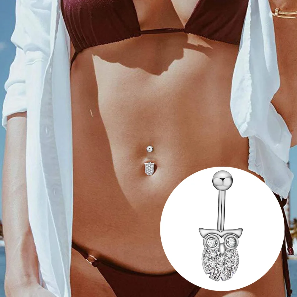 1Pc Owl Belly Butto…