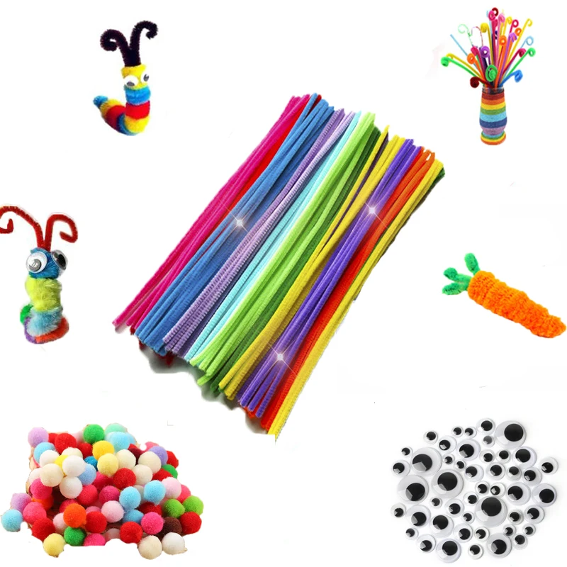 

30/50/100pcs Multicolour Chenille Stems Pipe Cleaners Handmade Diy Art Crafts Material Kids Creativity Handicraft Children Toys