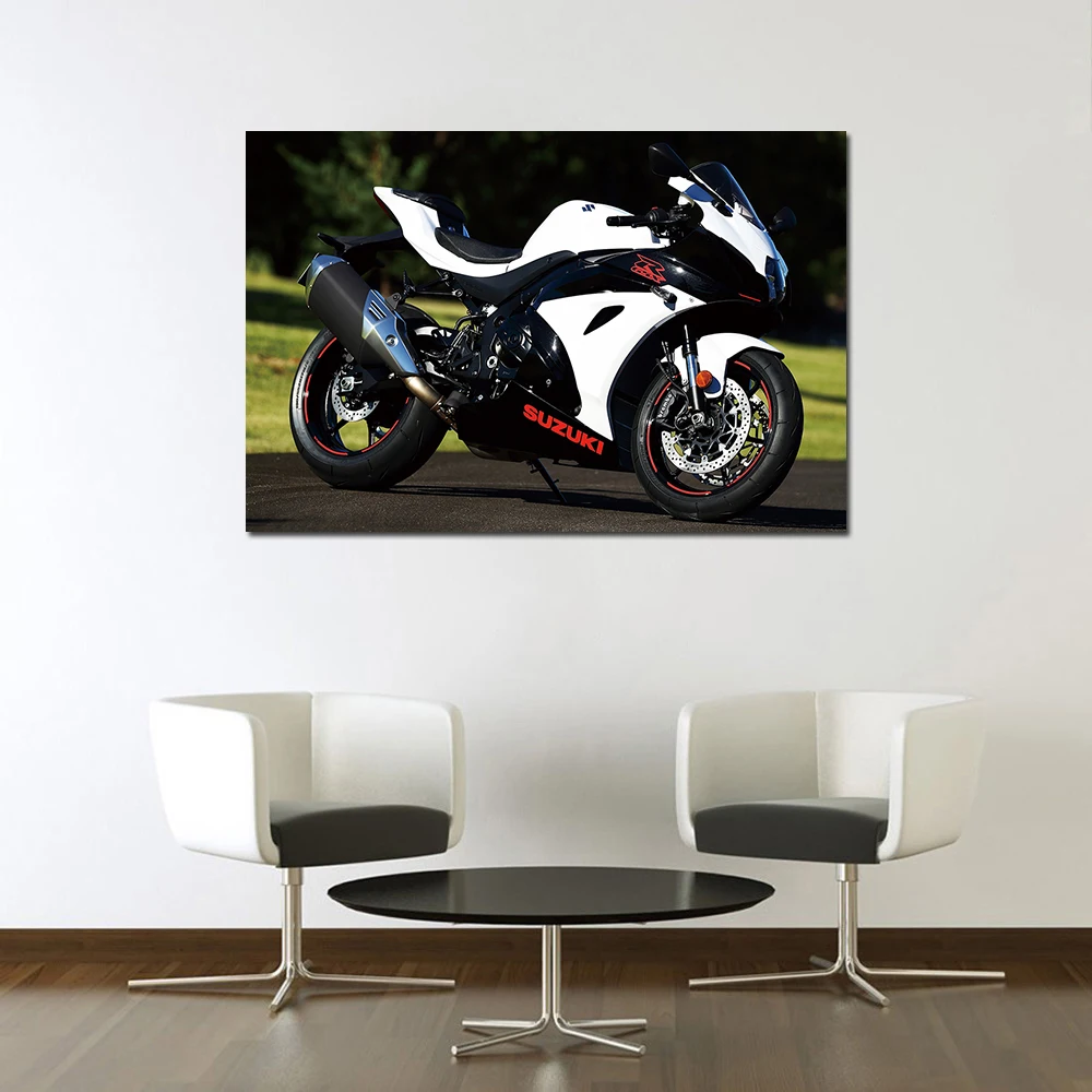 Motorcycles Picture Suzuki GSX R1000 Bike Posters and Prints Painting Canvas Wall Art Modern Home Decorations