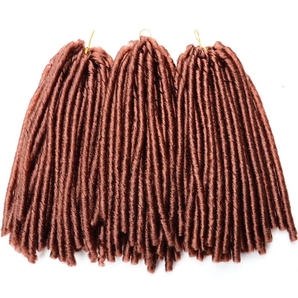 Full Star Häkelzöpfe Synthetische Haarverlängerungen Weiche Faux Locs Schwarz Braun Bug Farbe 70 G/Pack Häkelhaar für Frauen – Detail 13