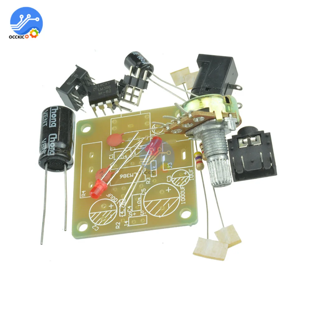 LM386 Mini Audio Amplifier DIY Kit Super MINI 3V-12V 3.5mm Amplificador Module Audio Sound Board