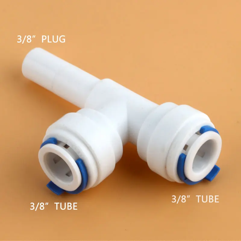Трубка-3-8-дюйма-pe-quick-connect-3-8-дюйма-Боковой-болт-Тройник-3-ходовой-жесткий-штекер-95-мм-Аквариум-ro-Фильтр-для-воды-Система-обратного-осмоса