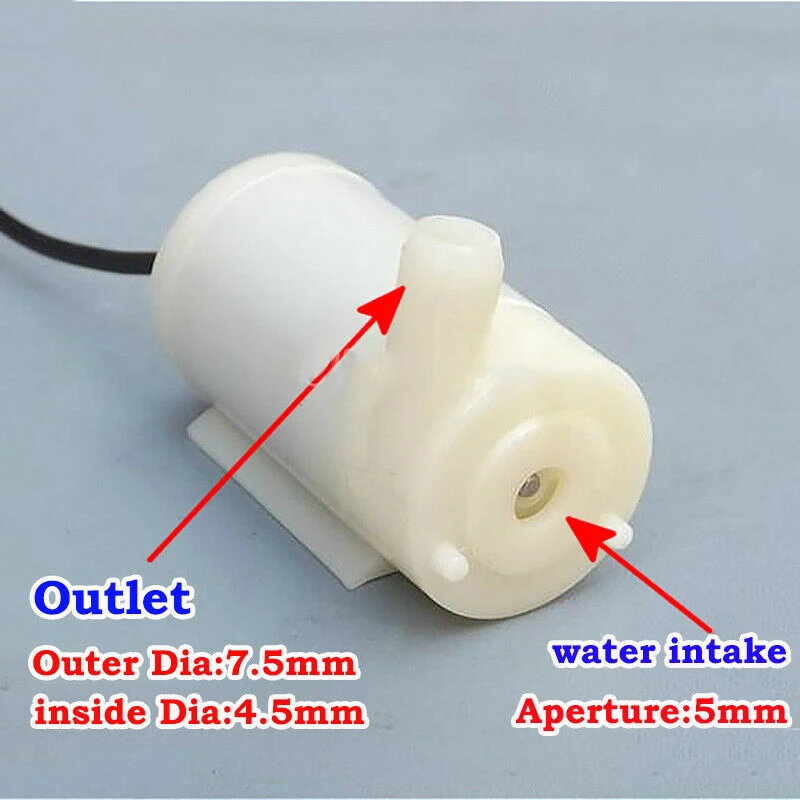 DC 3V-6V Micro Mute Submersible Pump Small Mini Water Pump DIY Fish Tank Fountain Pond Aquarium