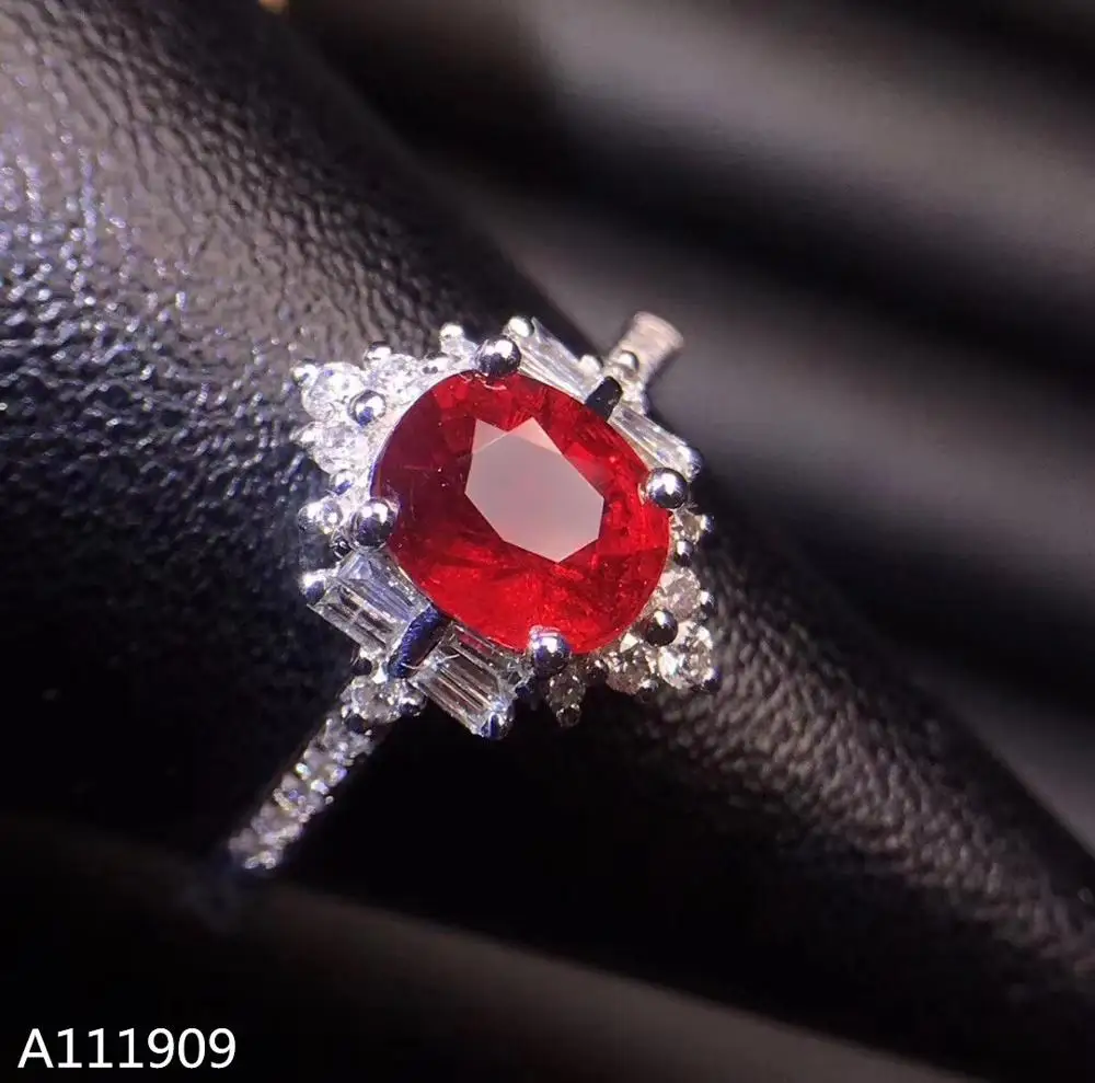 

KJJEAXCMY boutique jewelry 925 sterling silver inlaid Natural ruby ring female support detection beautiful