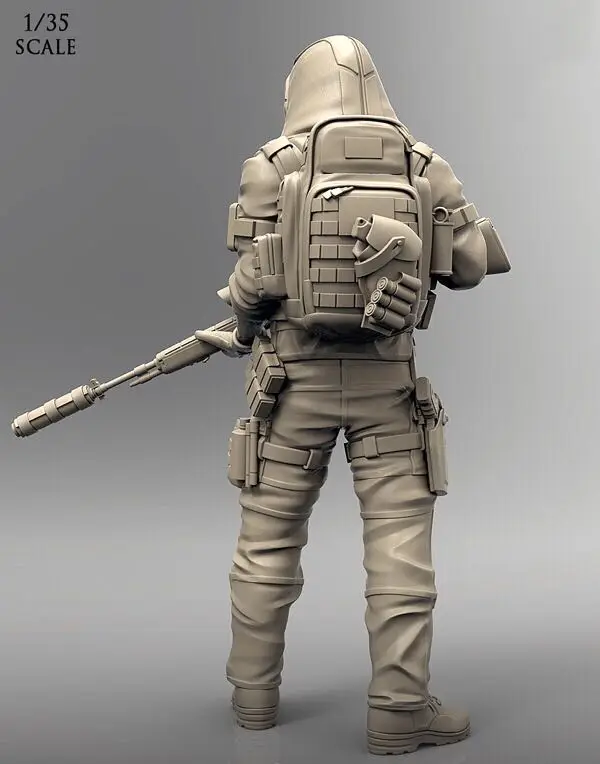 1/35 Resin Model Figure GK, Unassembled and unpainted kit