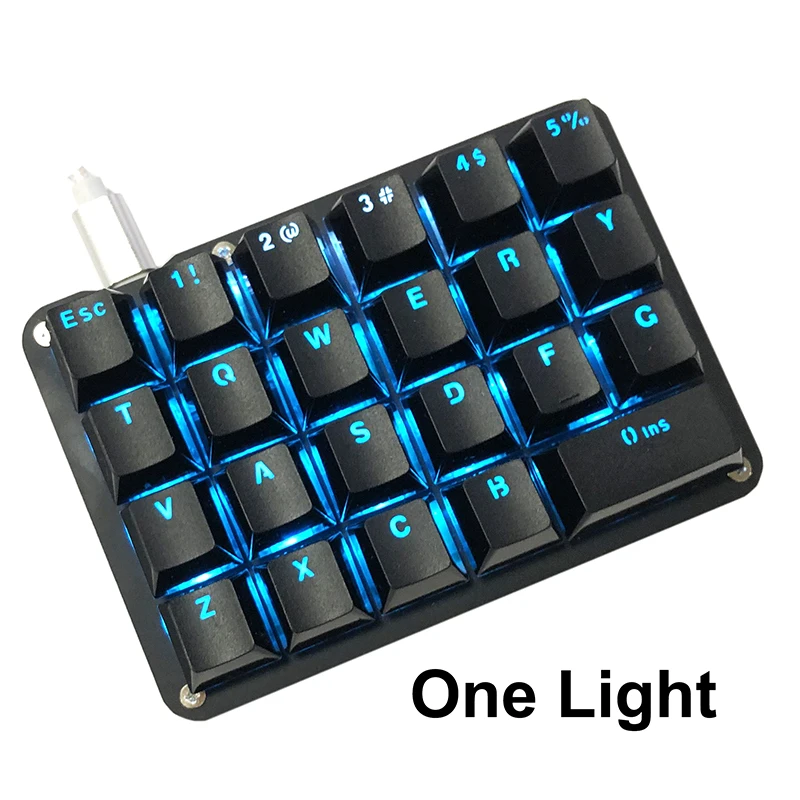 新しい23キーメカニカルキーパッドタイプc usb、ワンライトシングルバックライト制御ソフトウェアマクロキーボードセルフセッティング