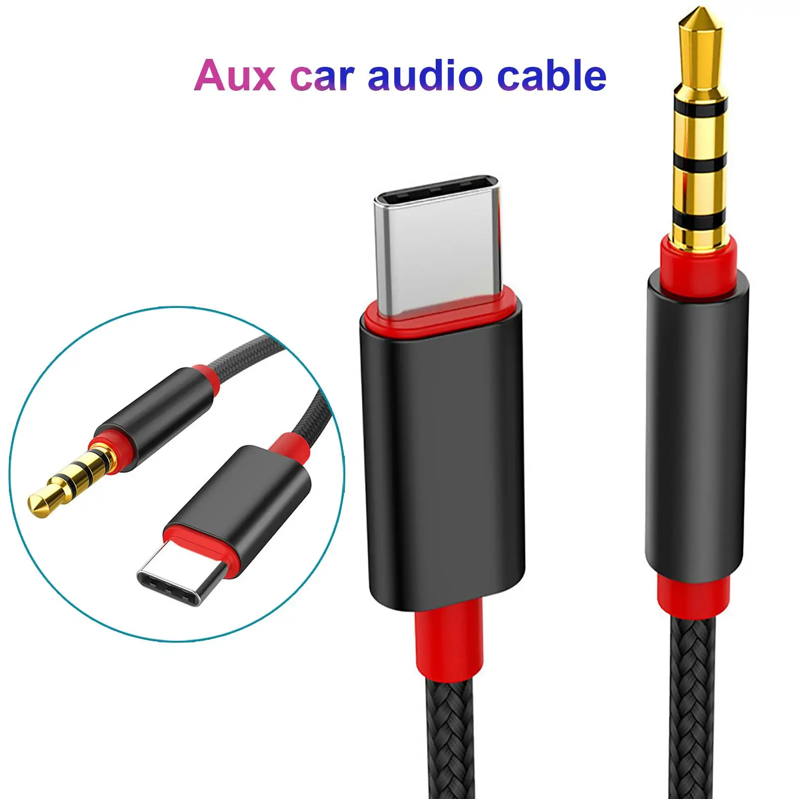 Type C to 3 5mm Car Headphone Jack HiFi Audio Adapter Connector Converter Cable For Type C interface