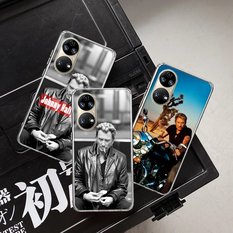 Johnny Hallyday Music Black Phone Case For Huawei P50 Pro P40 P30 Lite P20 P10 Mate 40 Pro 30 20 Lite 10 Cover Shell Coque